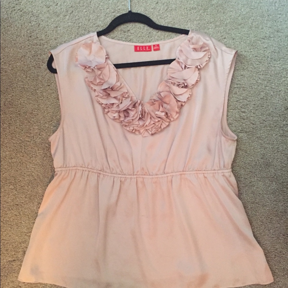 Beautiful  blush color Elle embellished blouse